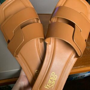 Franco Sarto Capri Slide Tan, Sz 9.5 M